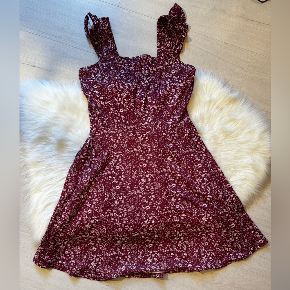 NWOT Red Floral Dress